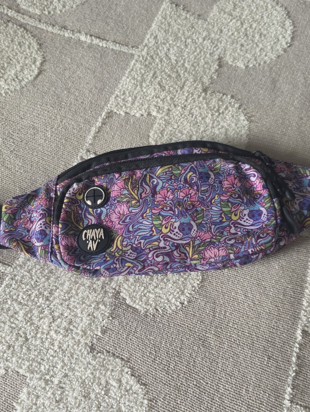 Chaya AV Purple Floral Crossbody Belt Bag
